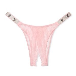 Victoria’s Secret Shine Strap Crotchless Lace Panty